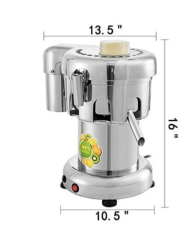 Exprimidor electrico Extractor de jugos 2800 Rpm Exprimidor de naranjas y Frutas para Comercial Multifunción de Acero Inoxidable WF-A3000