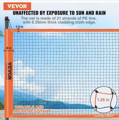 Juego de voleibol y bádminton, red de bádminton portátil para exteriores,