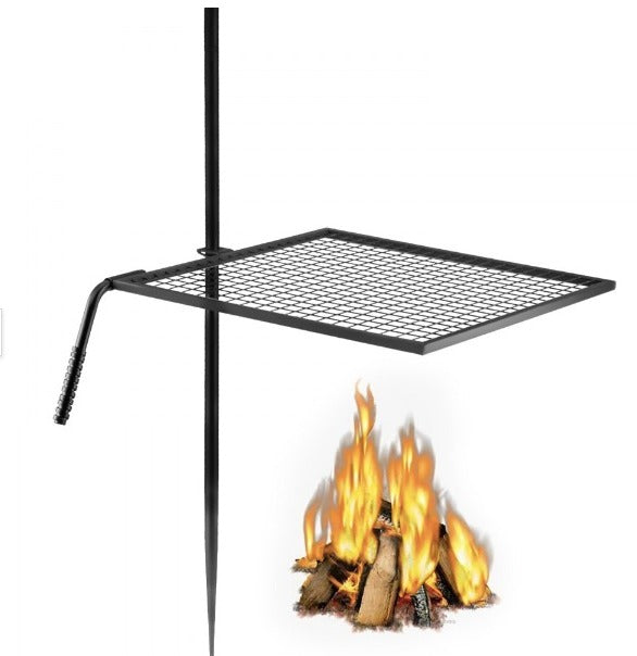 $1450 pesos con envío gratis y compra protegida con Paypal. Parrilla giratoria VEVOR, parrilla para fogata de acero resistente, parrilla de fuego abierto de una sola capa, parrilla giratoria para fogata de 24" x 24"