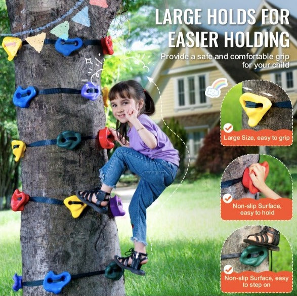 $1210 MXN con envío gratis y compra segura con Paypal. Ninja Tree Climbing Kit 20 soportes para trepar árboles 6 correas de trinquete al aire libre